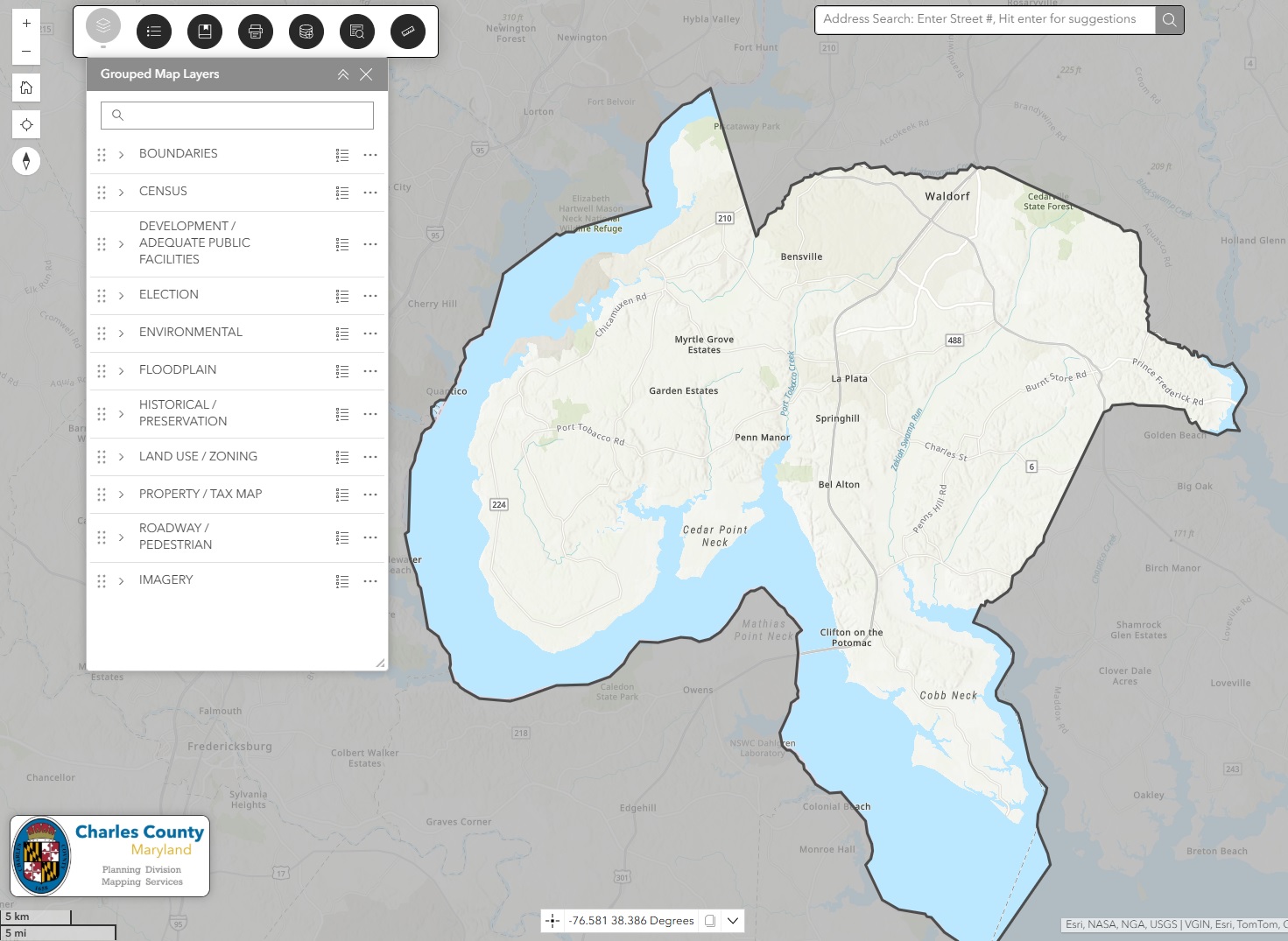 GIS Interactive Map Thumbnail
