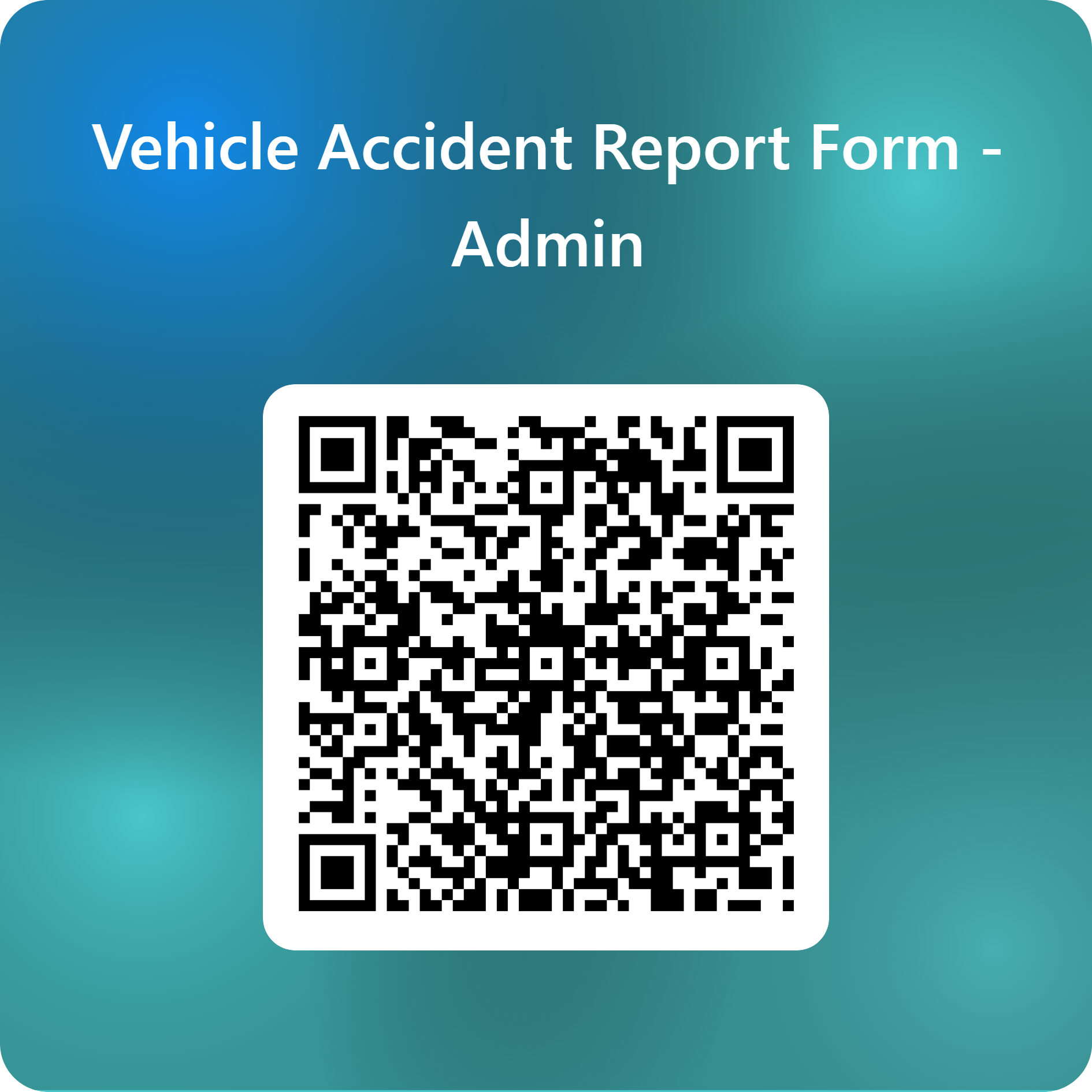QRCode for Vehicle Accident Report Form - Admin